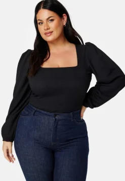 BUBBLEROOM Square Neck Balloon Sleeve Top