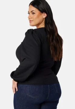 BUBBLEROOM Square Neck Balloon Sleeve Top