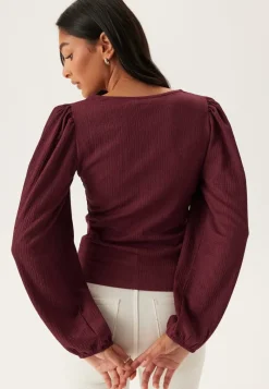 BUBBLEROOM Square Neck Balloon Sleeve Top