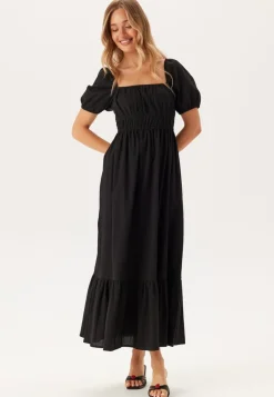 BUBBLEROOM Square Neck Cotton Maxi Dress