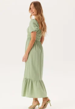 BUBBLEROOM Square Neck Cotton Maxi Dress