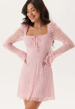 BUBBLEROOM Square Neck Lace Dress