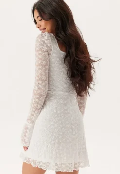 BUBBLEROOM Square Neck Lace Dress