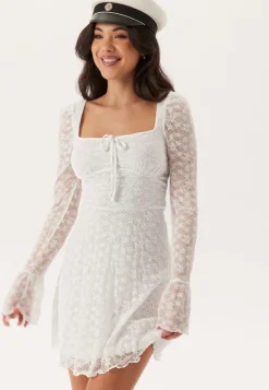 BUBBLEROOM Square Neck Lace Dress