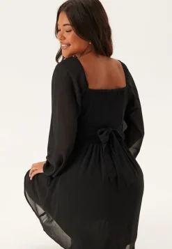 BUBBLEROOM Square Neck L/S Georgette Dress