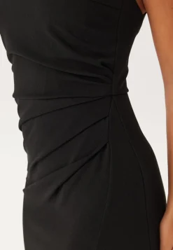 Bubbleroom Occasion Square Neck Slit Maxi Dress