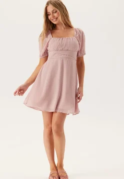 BUBBLEROOM Square Neck S/S Georgette Dress