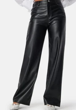BUBBLEROOM Straight PU Trousers