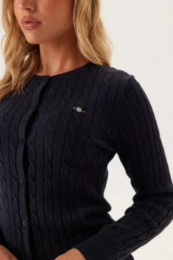 GANT Stretch Cotton Cable Cardigan