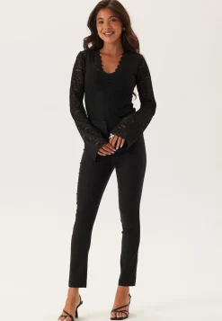 BUBBLEROOM Stretchy Ankle Push-Up Trousers