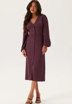 BUBBLEROOM Structure Button Midi Dress
