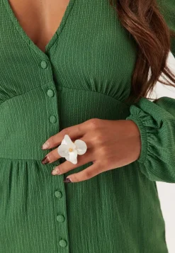 BUBBLEROOM Structure Button Midi Dress