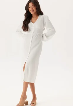 BUBBLEROOM Structure Button Midi Dress