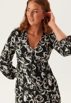 BUBBLEROOM Structure Button Midi Dress