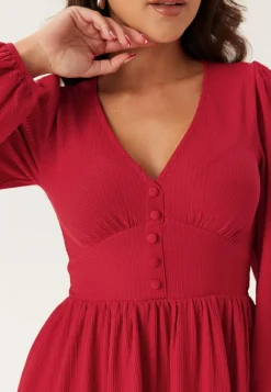 BUBBLEROOM Structure Button Mini Dress