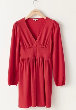 BUBBLEROOM Structure Button Mini Dress