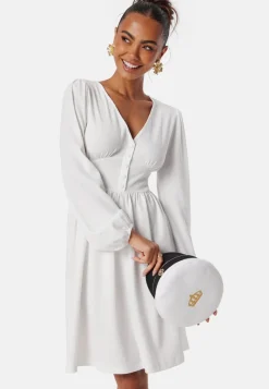 BUBBLEROOM Structure Button Short Dress