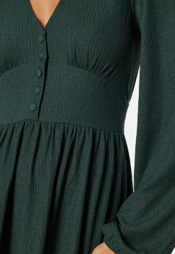 BUBBLEROOM Structure Button Short Dress