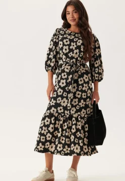 Happy Holly Structure Flounce Midi Dress