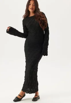 BUBBLEROOM Structure Long Sleeve Midi Dress