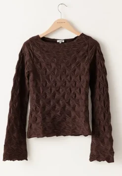 BUBBLEROOM Structure Long Sleeve Top