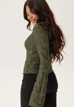 BUBBLEROOM Structure Long Sleeve Top