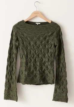 BUBBLEROOM Structure Long Sleeve Top