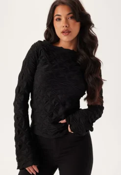 BUBBLEROOM Structure Long Sleeve Top