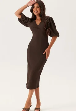 BUBBLEROOM Structure Puff Sleeve Dress