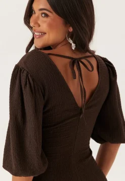 BUBBLEROOM Structure Puff Sleeve Dress