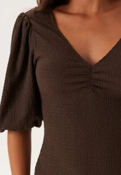 BUBBLEROOM Structure Puff Sleeve Dress