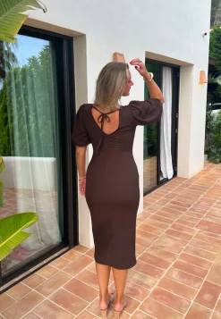 BUBBLEROOM Structure Puff Sleeve Dress