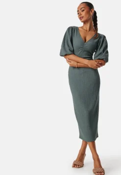 BUBBLEROOM Structure Puff Sleeve Dress