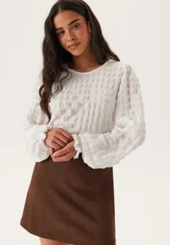 BUBBLEROOM Structure Puff Sleeve Top