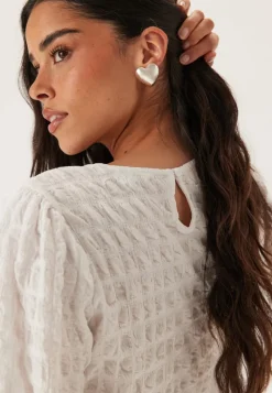 BUBBLEROOM Structure Puff Sleeve Top