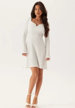 BUBBLEROOM Structured V-neck Skater Dress