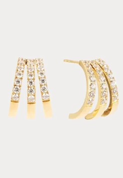 BY JOLIMA Trippel Crystal Earring