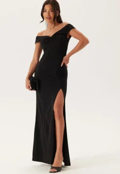 Bubbleroom Occasion Twist Off Shoulder Gown