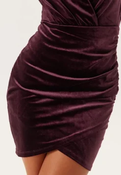 Bubbleroom Occasion Velvet Wrap Dress