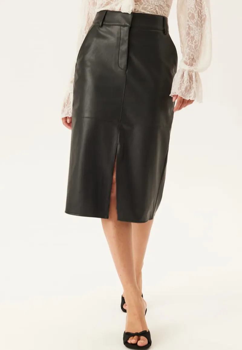 VILA Vidagmar Hw Midi Coated Skirt