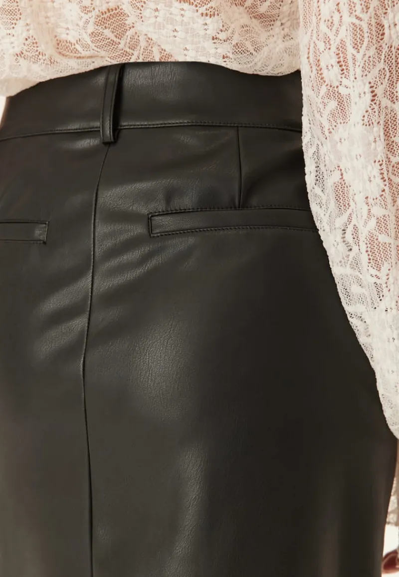 VILA Vidagmar Hw Midi Coated Skirt