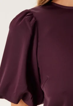 VILA Viellette 2/4 SATIN PUFF TOP S