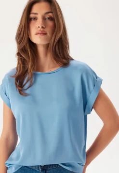 VILA Viellette S/S Satin Top