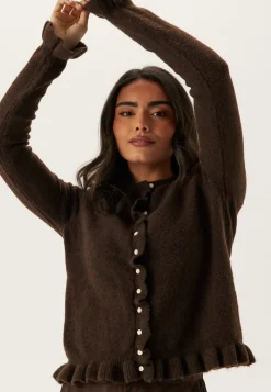 VILA Vijacia O-neck L/S FRILL KNIT