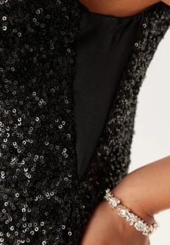 VILA Vikaiya S/L O-NECK SHORT SEQUI