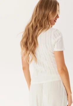 VILA Vikassie S/S Pointelle Top