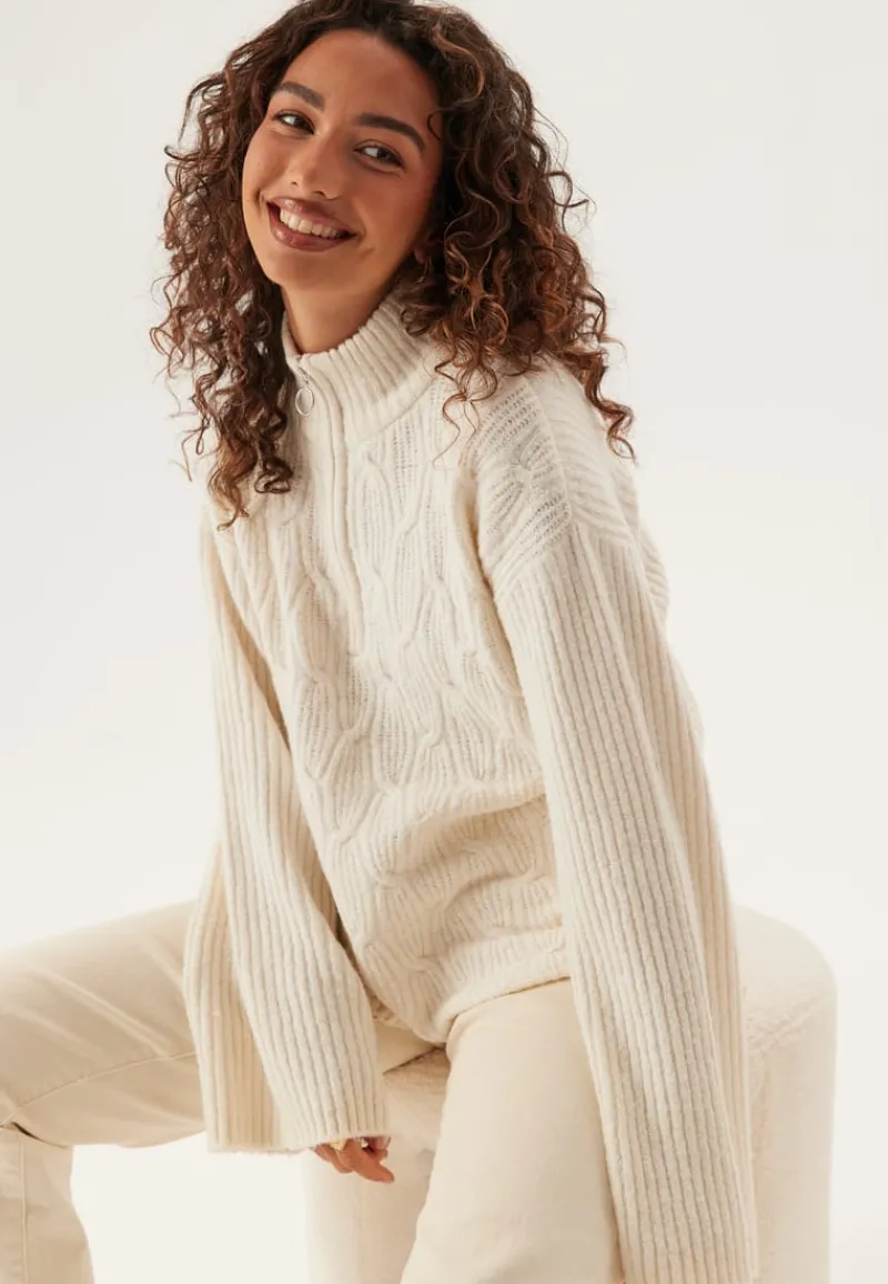 VILA ssia L/S HIGH NECK ZIPPER