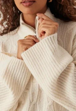 VILA ssia L/S HIGH NECK ZIPPER