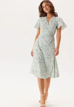 VILA Vilovie S/S Wrap Midi Dress