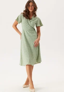 VILA Vilovie S/S Wrap Midi Dress